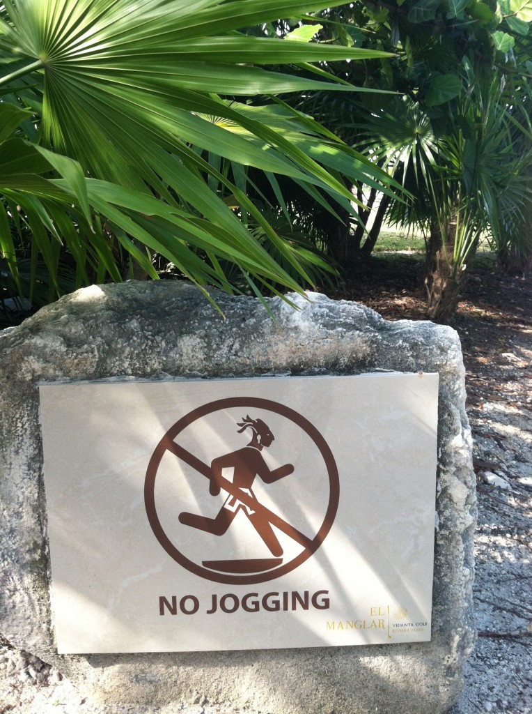 No Jogging Sign